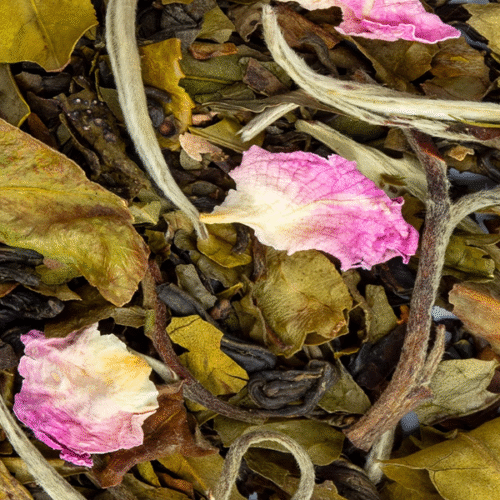 thé blanc rose