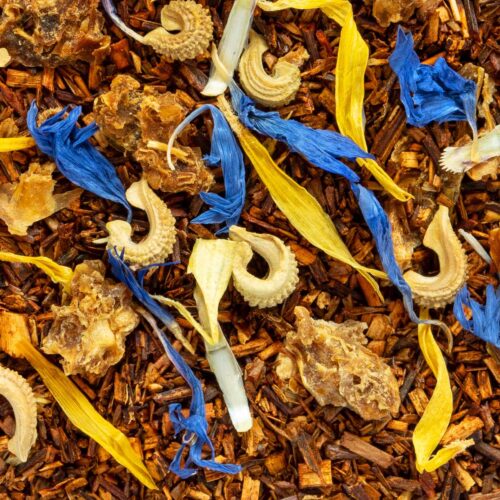 Infusion bio rooibos agrumes sans théine – orange, citron, pamplemousse, bleuet
