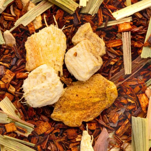Infusion bio rooibos gingembre citronnelle – sans théine, rafraîchissante et épicée