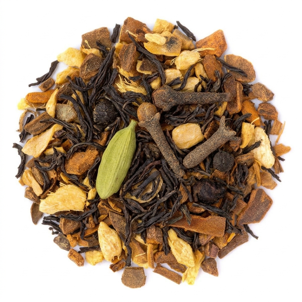 Thé noir en vrac avec gingembre, cannelle, cardamome et clou de girofle - Matin à Nogent, ID2T salon de thé Nogent-sur-Vernisson