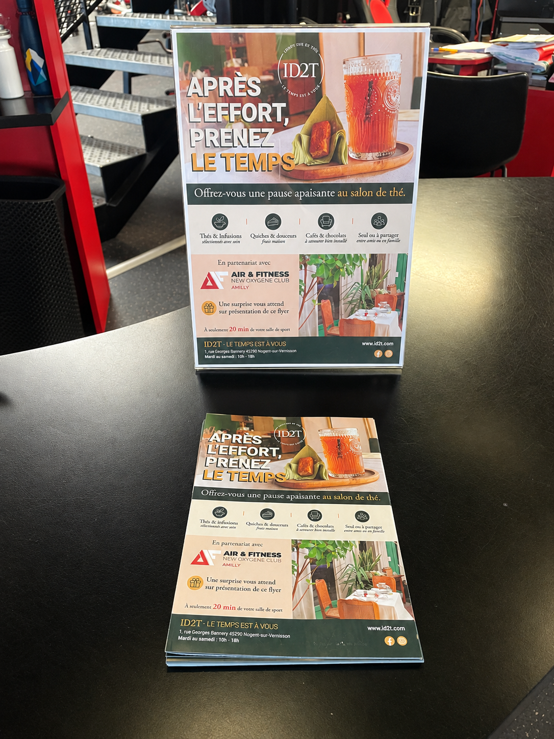 Flyer ID2T affiché en partenariat avec Air Fitness Montargis